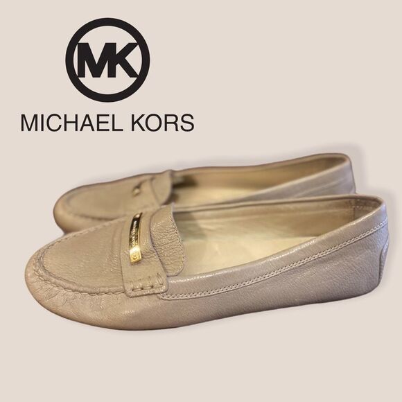 Michael Kors Clay Leather Driving Mocassin Flats 9 - Picture 1 of 6